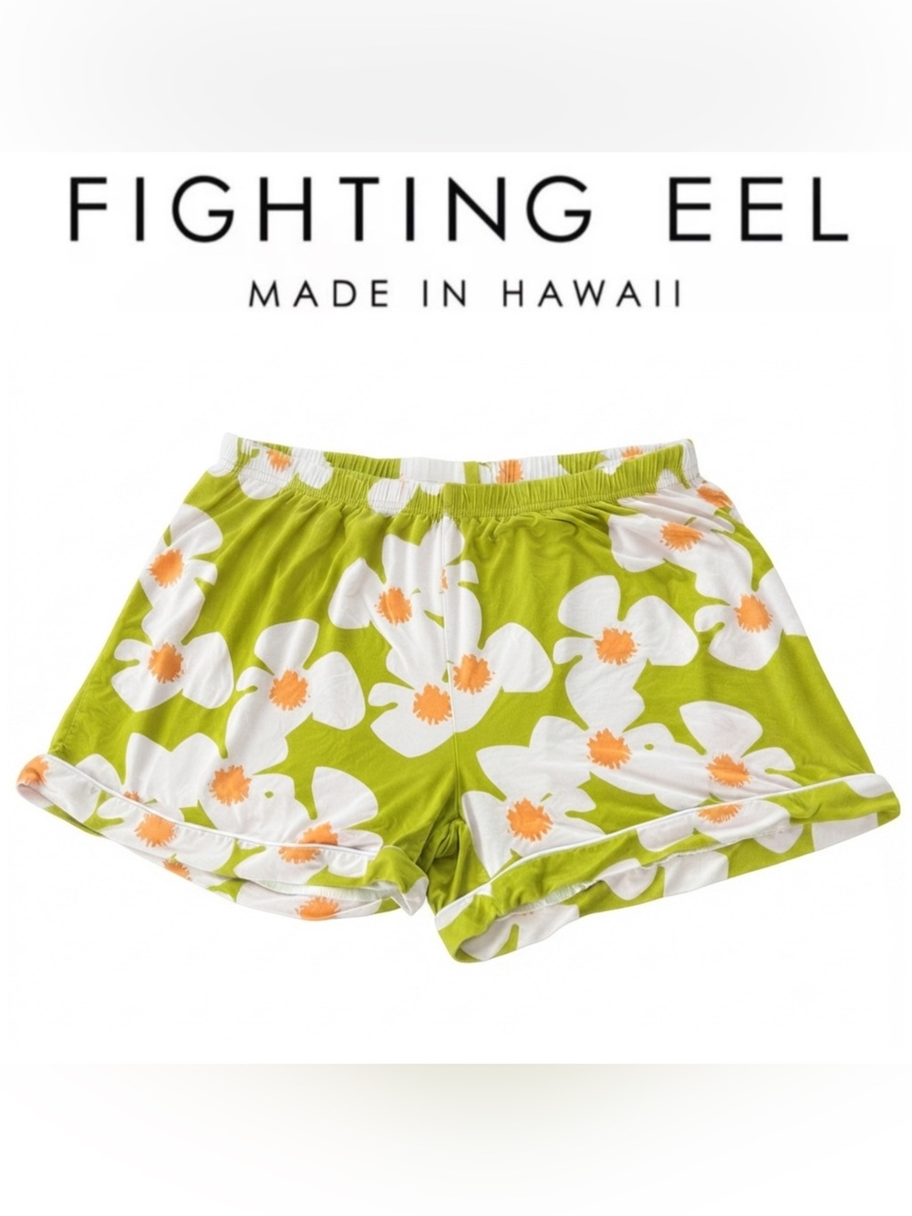 Fighting Eel ✨ Ava Sky • Hawaii • Kiwi Zinnia PJ Shorts (NO TOP) • MEDIUM